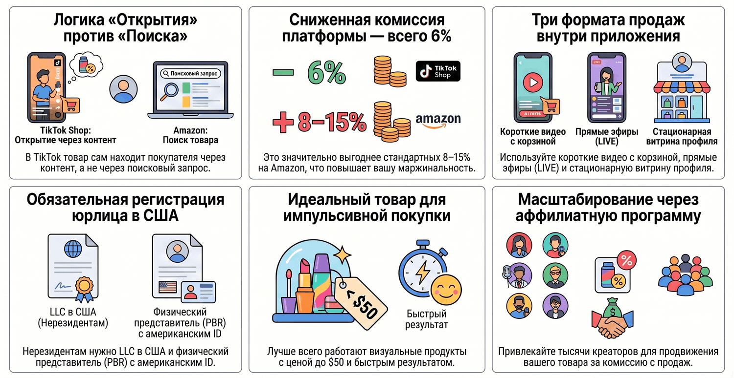 TikTok Shop 2026 - инструкция для продавцов Amazon 